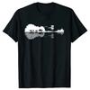 Disc Golf Pôr do Sol Guitarra Guitarrista Jogador Camisetas Engraçadas Verão Gráfico Algodão Streetwear Manga Curta Presentes de Disc Golf Camiseta