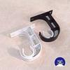 Aluminum Alloy Roman Curtain Rod Bracket - Single Rod, Top Mount, Thickened Metal