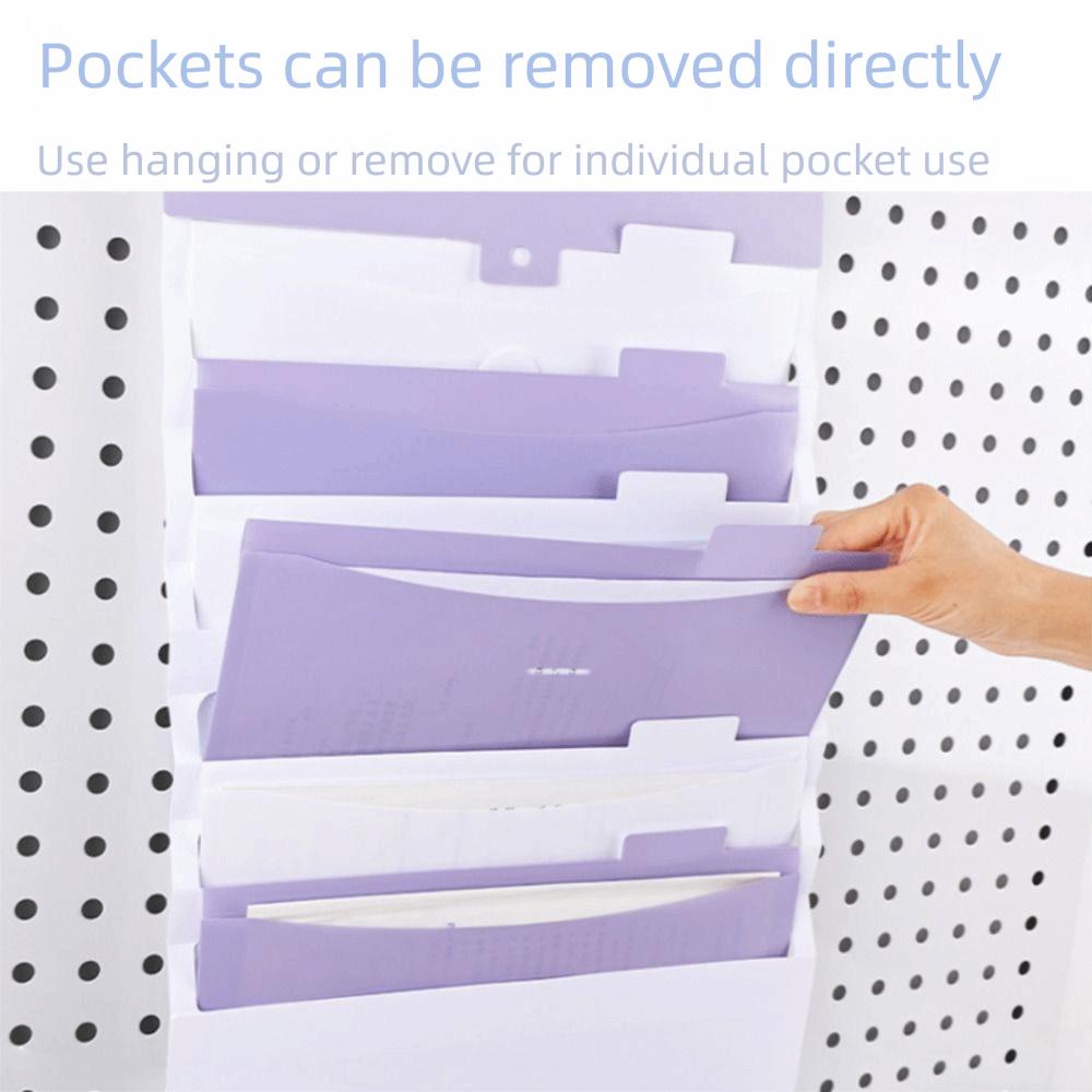 Six-grid Hanging Folder Multi-layer Insert Folders New Storage Folder  Student Office Supplies