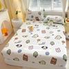 Premium Quality 100% Cotton Bed Fitted Sheet with Elastic Rubber With 2pc Pillowcases for Comfortable Sleeping Single Double Bed