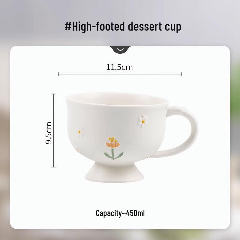 

Embossed Daisy High-Stem Dessert Cup