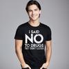 Loose Unisexs Tees I Said No To Drugs Vintage Tshirts 100 Cotton Short Sleeve Print Tee Shirts Crew Neck