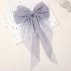 Fashion Chiffon Bow Hair Clip Elegant Women Solid Spring Clip Hair Pin Retro Bow Hairpins Simple Headband Girls Hair Accessories