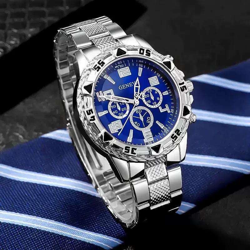 E-commerce men s steel belt watch fake three-eye business quartz watch men s watch