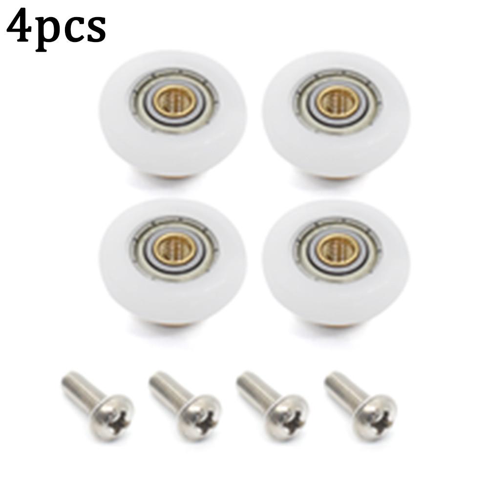 Łazienka Pokój Drzwi Prysznicowe Kółka Prowadzące Koła Pasowe Mosiężne Kółko Szklane Drzwi Nylonowe Pojedyncze Przesuwne Z 4 Śrubami Akcesoria