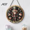 Decorative Entrance Wall Art Christmas Hanging Pendant with Lanyard, Wooden Sign for Front Indoor Outdoor Seasonal Decor Door, Creative Farmhouse