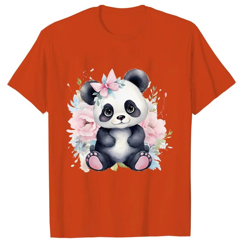 Cute Panda Printed TShirt Unisex Summer Short Sleeve Y2k Tops Fashion Hip Hop Tee Clothes Breathable Comfortable Casual T Shirt