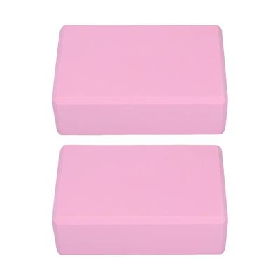 2PCS Pink Yoga Block for Yoga Pilates Meditation Nonslip Appearance Provides Stability Nonslip EVA