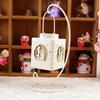 Stylish Hollow out Candlestick Candle Holder Home Table Decoration Ornament with Lover DecorWhite