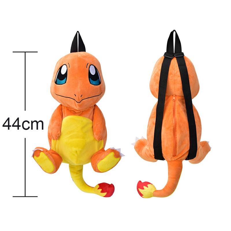 Kawaii Pokemon Plush Toy Pikachu Backpack Bag Mimikyu Eevee Mew Gengar Snorlax Bag Schoolbag Birthday Present Kids Children Gift