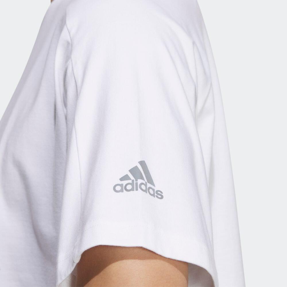 Adidas Logo Print Crew Neck T-Shirt Men Tops White IA9430