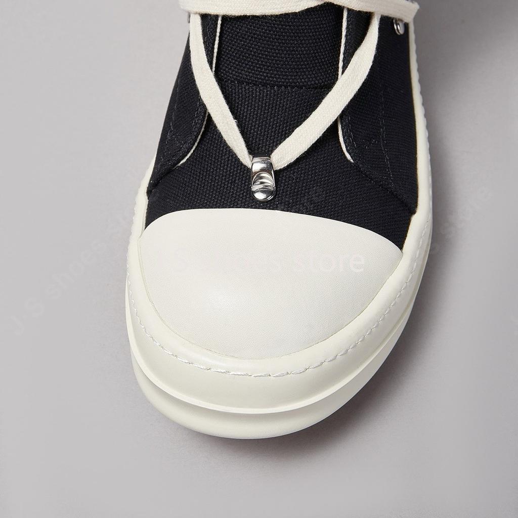 R-o Luxury Sneakers Black Canvas Boot High Top Shoe Men Casual Shoes Classic Design Zipper Women Sneaker Thick-Sole Ankle Boots