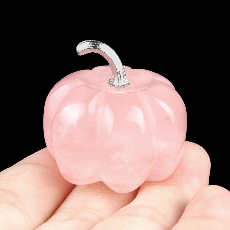 30mm Natural Crystal Pumpkin Decoration for Halloween & Thanksgiving - Large Qty Discount