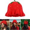 Strawberry Crochet Hat For Women , Knitted Winter Sweet Cute Warm Hat Christmas Cosplay