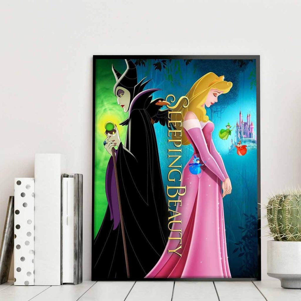 5D Diy Diamond Painting Sleeping Beauty and The Wicked Witch Full Drill Rhinestones Mosaic Embroidery Handmade Products Home Decor Gift