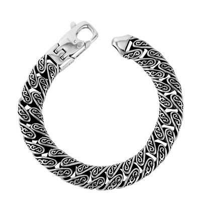 Wielorozmiarowa Vintage Męska Bransoletka Łańcuchowa Cuban Link Punkowa Stal Nierdzewna Męska Opaska na Nadgarstek Bransoletki Bangle Biżuteria Wikingowska