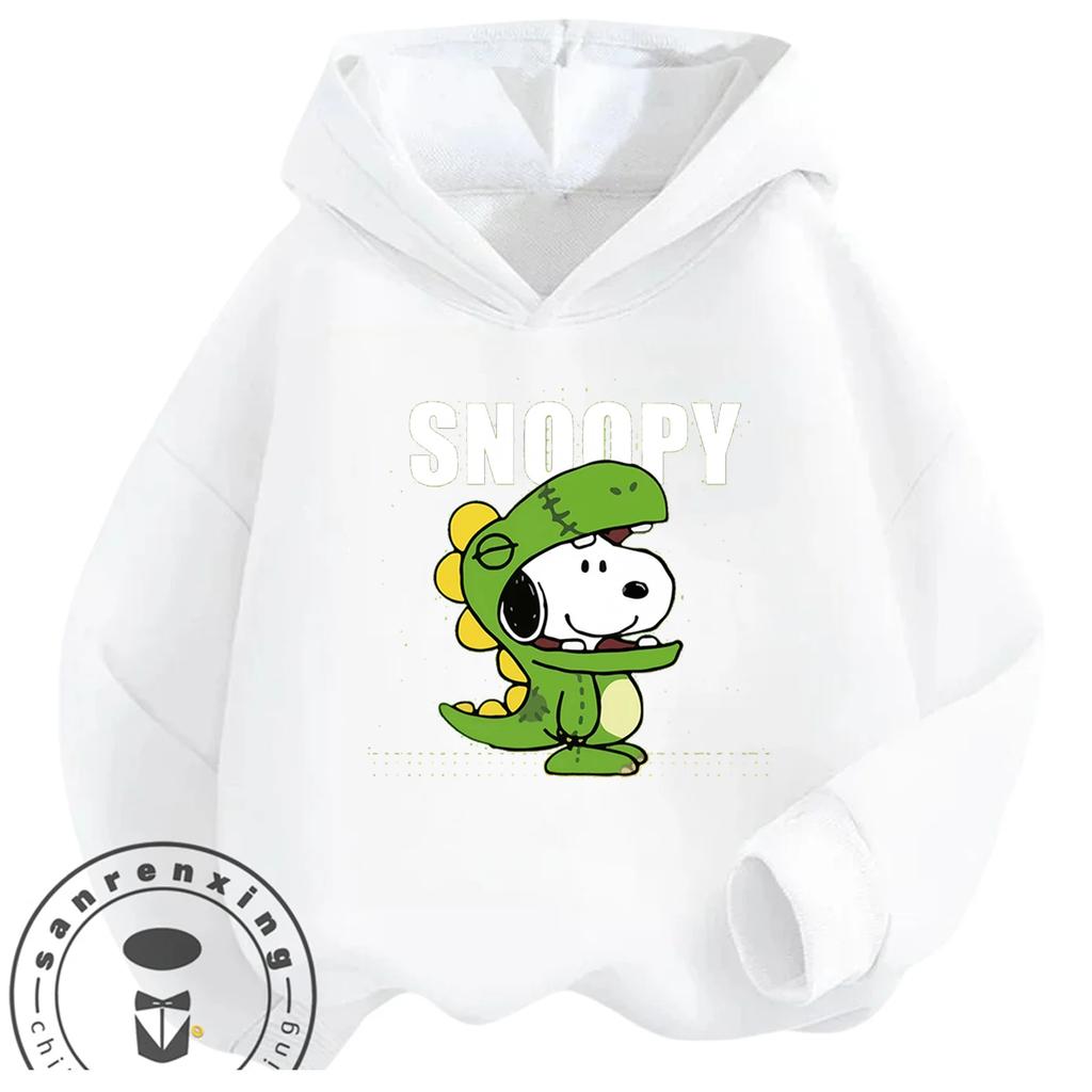 New Autumn Kawaii Hooded Sweatshirt Cute Cartoon Casual Street Style Kids Hoodie Snoopy Boys Girls