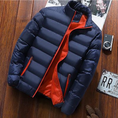 Thickened Autumn Winter Men's Sports Cotton Coat Stand Collar Cardigan Outdoor Padded Jacket Casual Jacket Warm Coat