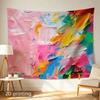 2D Flat, 1pc 2D Printed Tapestry, Large/Small Size, Vibrant Abstract Paint Texture, Aesthetic Wall Decor, Home Decor, Not Emitting Light, Suitable for