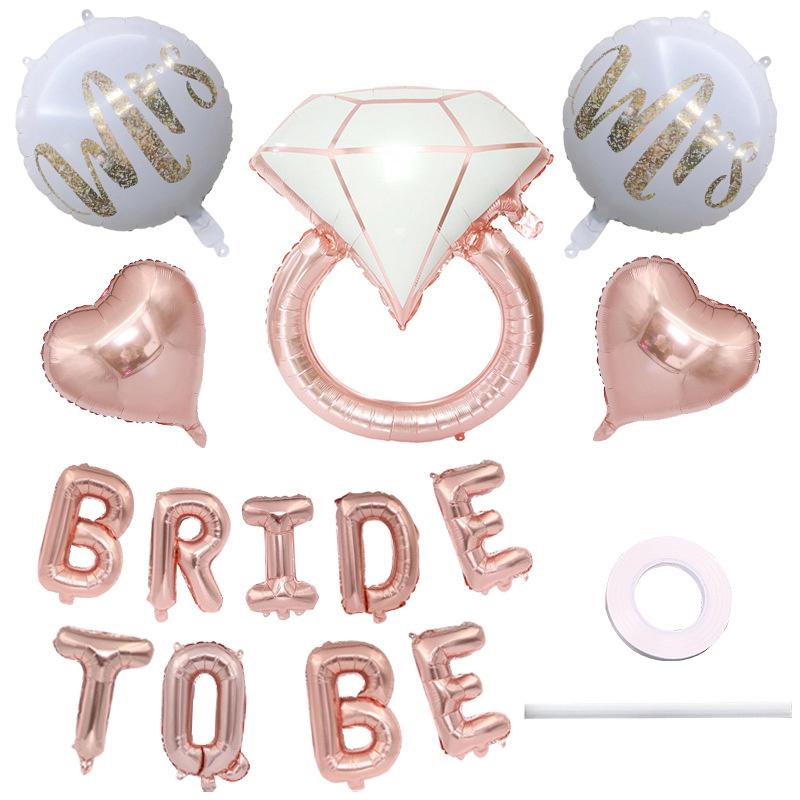 Rose Gold Bride To Be Letter Foil Balloon Love Ballon Wedding Engagement Decor Bachelor Party Wedding Bridal Shower Supplies