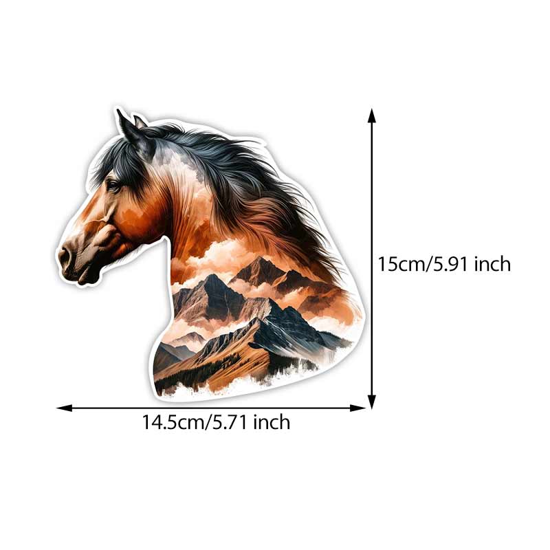 Majestic Horse Car Sticker Vinyl Decal Waterproof Rear Window Motorcycle Camper Bumper Truck Laptop Decoration TM340