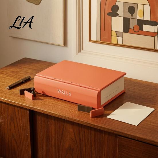 Set di scacchi per decorazione libreria, Gioco da tavolo strategico da parete, Gioco portatile a forma di libro, Labirinto da tavolo con Built?in Stoccaggio, Risparmio di Spazio Stampato in 3D