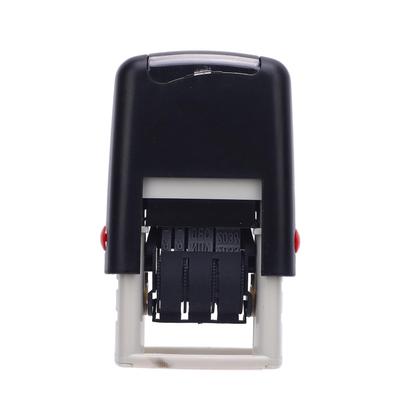 Date Stamp 25x2.8mm English Date Clear Imprint Quick Drying Adjustable Self Inking Stamp Black