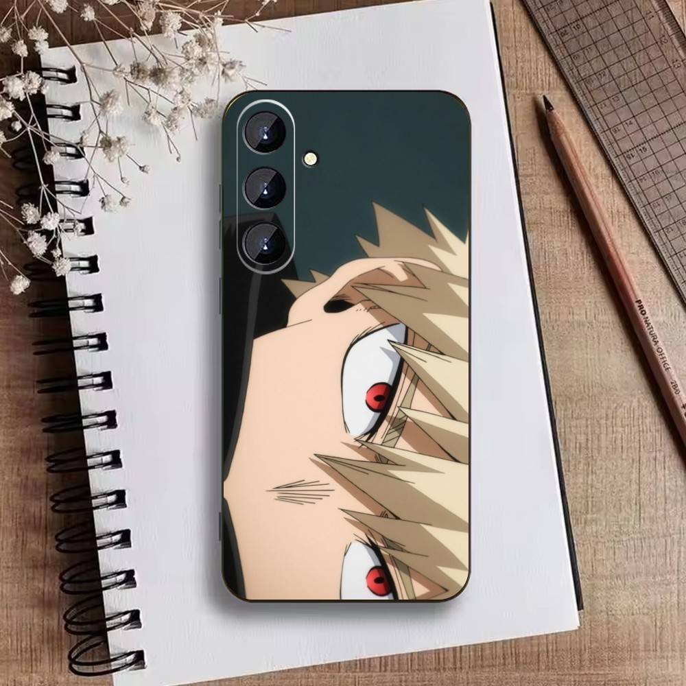 Katsuki Bakugo E-Hero Academia Phone Case For Samsung Galaxy A73,21,22,32,71,53,52,51,80,5G Soft Black Cover