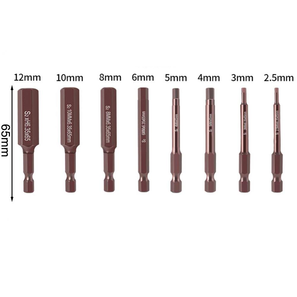 

Magnetic Tips Set Hex Head Bits For DIY Repair Magnetic Tips Metal Construction Anti-slip Design For Charging Screwdrivers