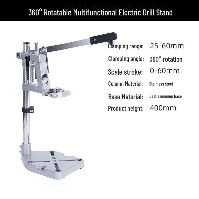 Multifunctional Electric Drill Stand: Convert Hand Drill To Bench Drill with Universal Micro Bench and Household Flat Pliers