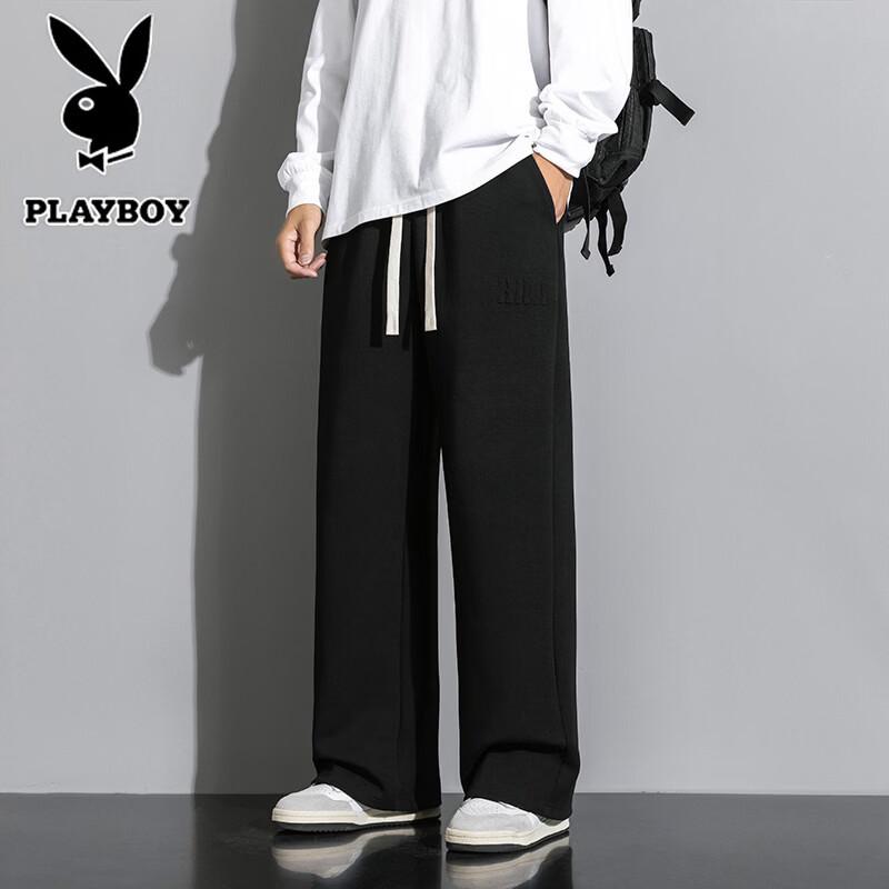 PLAYBOY Men's Relaxed Fit Straight Leg Sports Pants