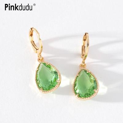 2023 Fashion Simple 12 Color Glass Drop Earrings Romantic Luxury Charming Geometric Earring for Women Jewelry PD1238