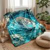 Tiger Spirit Warrior Theme Blanket Lightweight Warm Flannel Blanket Decorative Throw Blanket for Home Decoration