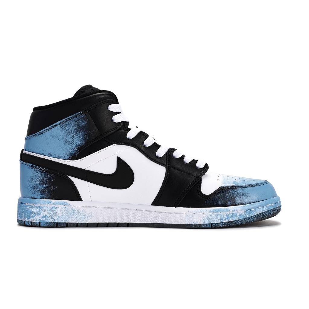 Jordan Air Jordan 1 Mid Top Vintage Basketball Shoes Unisex Blue DQ8426-001(Team80-S-BOX)