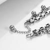 European American Double Layer Moon Bead Titanium Steel Bracelet