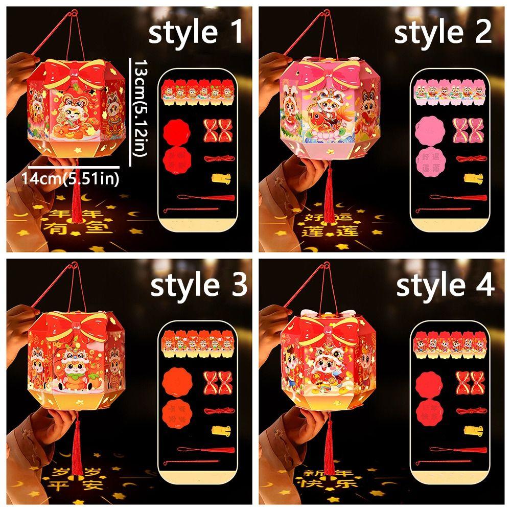 Ancient Chinese New Year Lantern Cartoon Traditional 2026 Horse Year Lantern Luminous Paper Craft Portable Horse Lantern