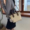 European and American printed hand-held large bag, new women's shoulder retro versatile commuter large-capacity tote bag
