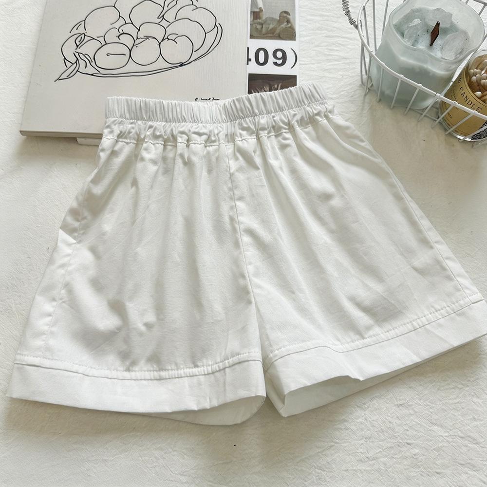 Girls Summer Preppy Blue White Plaid Bubble Hem Sleeveless Top And White Shorts Two Piece Outfit Set