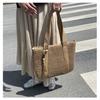 Large Capacity Tote Bag Hand Carry Straw Bag Shoulder Bag Women'S Summer Seaside Vacation Versatile Vegetable Basket