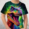 Children's Clothing Boys Tshirt 3D Dinosaur Print Casual Kids Summer Clothes  Clothes Tops Tee