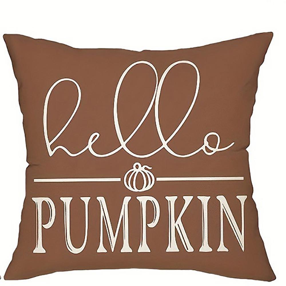 Hello Pumpkin Patterned PillowcaseSuitable for Sofa Car Bedroom Decorative Cushion Cover Pillow Cover