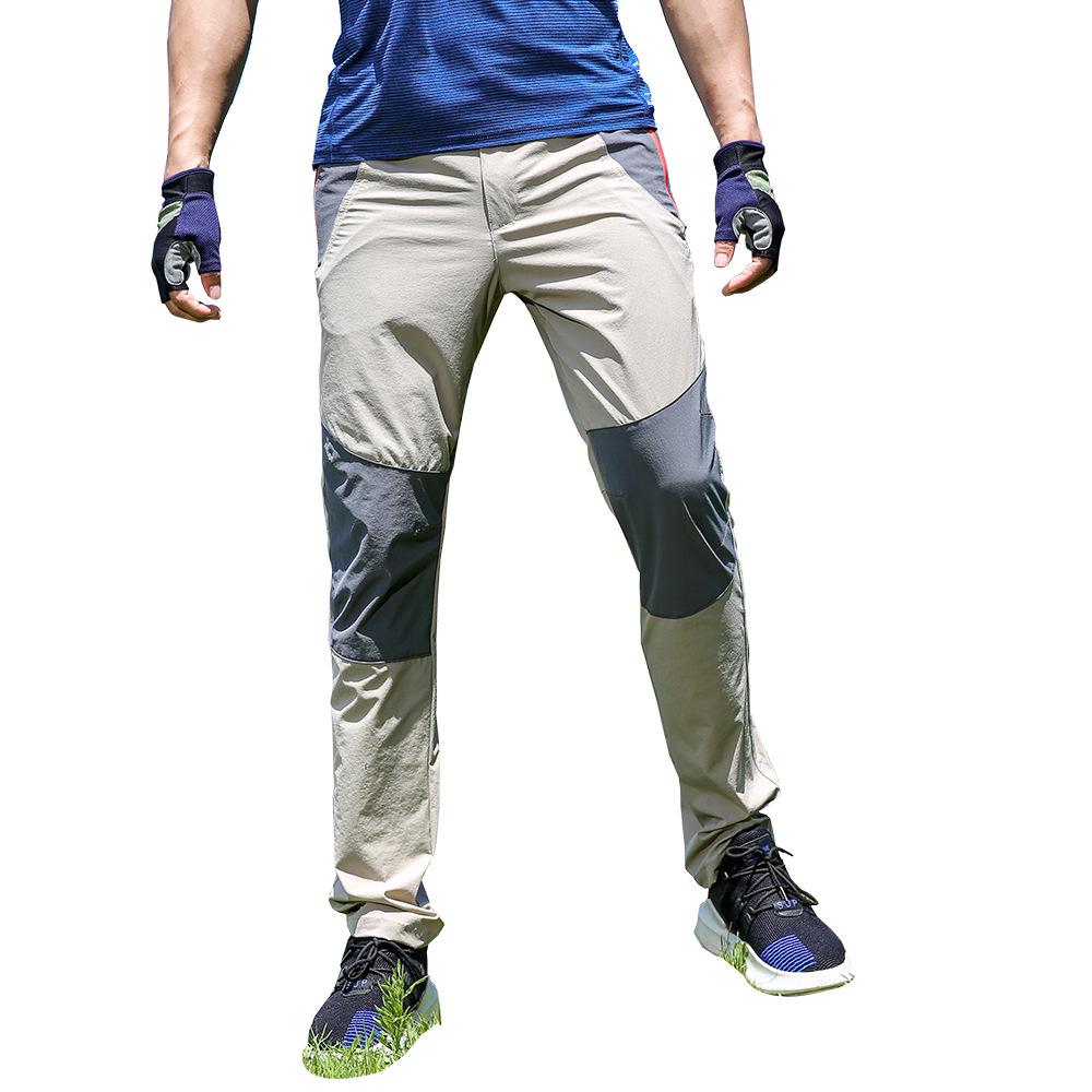 Pánské rychleschnoucí větruodolné turistické kalhoty - Tenké, pružné, prodyšné, chránící před sluncem, nadměrné velikosti, pro venkovní sporty a horolezectví.