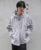 SOMEPLACE MAN Side Contrast Detail Hooded High-Neck Windbreaker Zip-Up Jacket [Grey]
