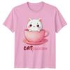 Catpuccino Unisexs TShirt Cat Coffee Birthday Gift For Her