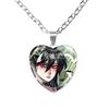 Solivan Brugmansia Sol 'The Kid At the Back' Anime Glass Cabochon Heart Shaped Pendant Necklace Charm Jewelry Gift