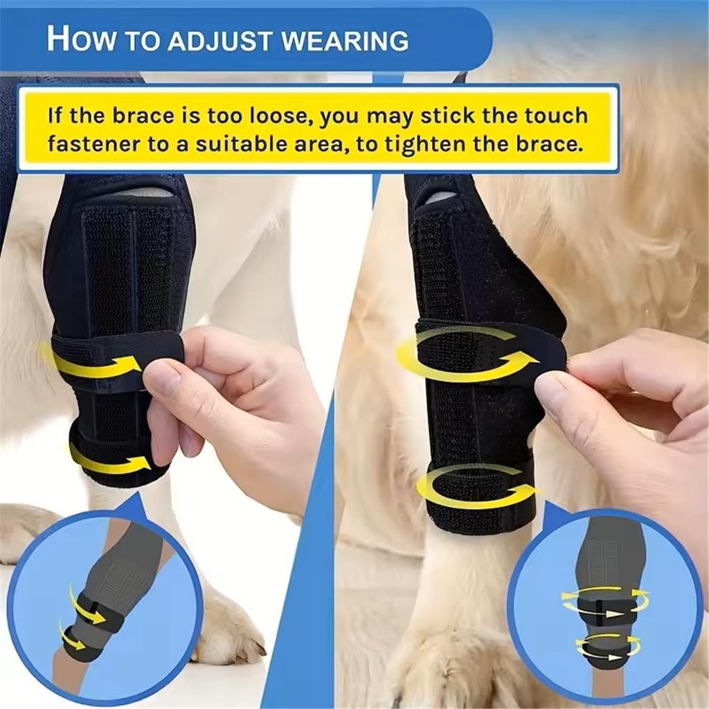 Hund Beinbandage für gerissene Kreuzband Patellasehne Haustier Hund Kniebandage, Hund Gelenk Bein Protektor, Hund Rehabilitations Schutzausrüstung Ellenbogen Hygrom Protektor