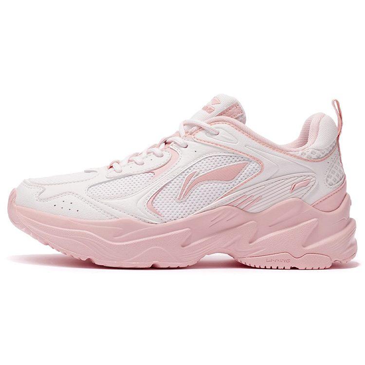 Li Ning Comfortable Cushioning Slip Resistant Abrasion Resistant Breathable Low Top Casual Running Shoes Women's ARLS008-1