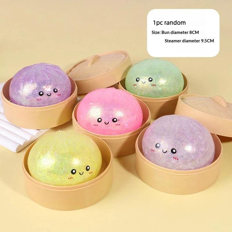 Soft Steamed Buns Pinch Simulation Steamed Bread Desktop Decompression Ornaments