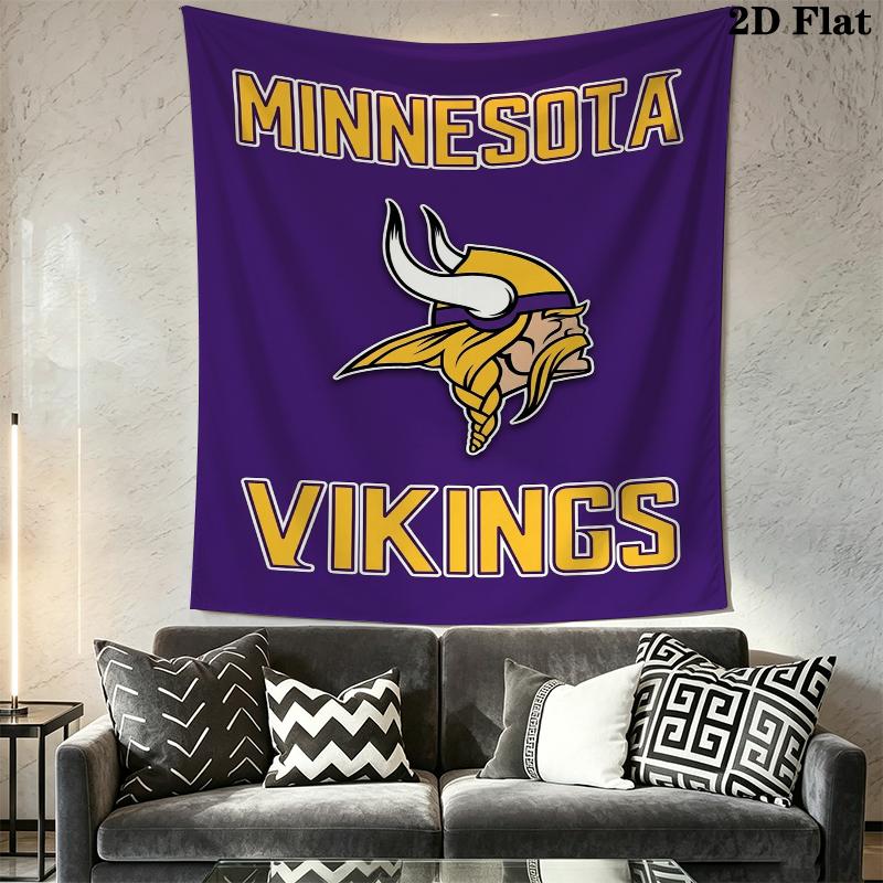Minnesota Vikings Duvar Gobleni Estetik Duvar Askısı Baskılı Kumaş Battaniye Yatak Odası Oturma Odası Ev Dekorasyonu için Dekoratif Goblenler