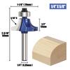 Vearter Round Face Trimmer Chamfer Carbide Arc Face Router Chamfer Radius Cutting DIY Woodworking Electric Trimmer Router Bit for Woodworking Bit,